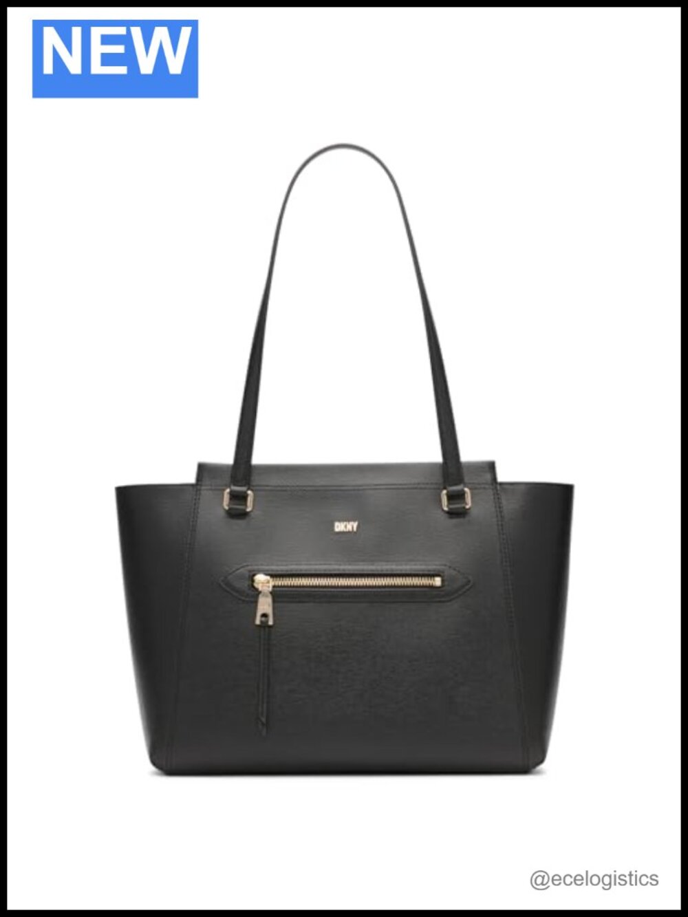 Chelsea Medium Tote Bag, Leather/PVC, Zipper Closure, Adjustable Strap, Travel